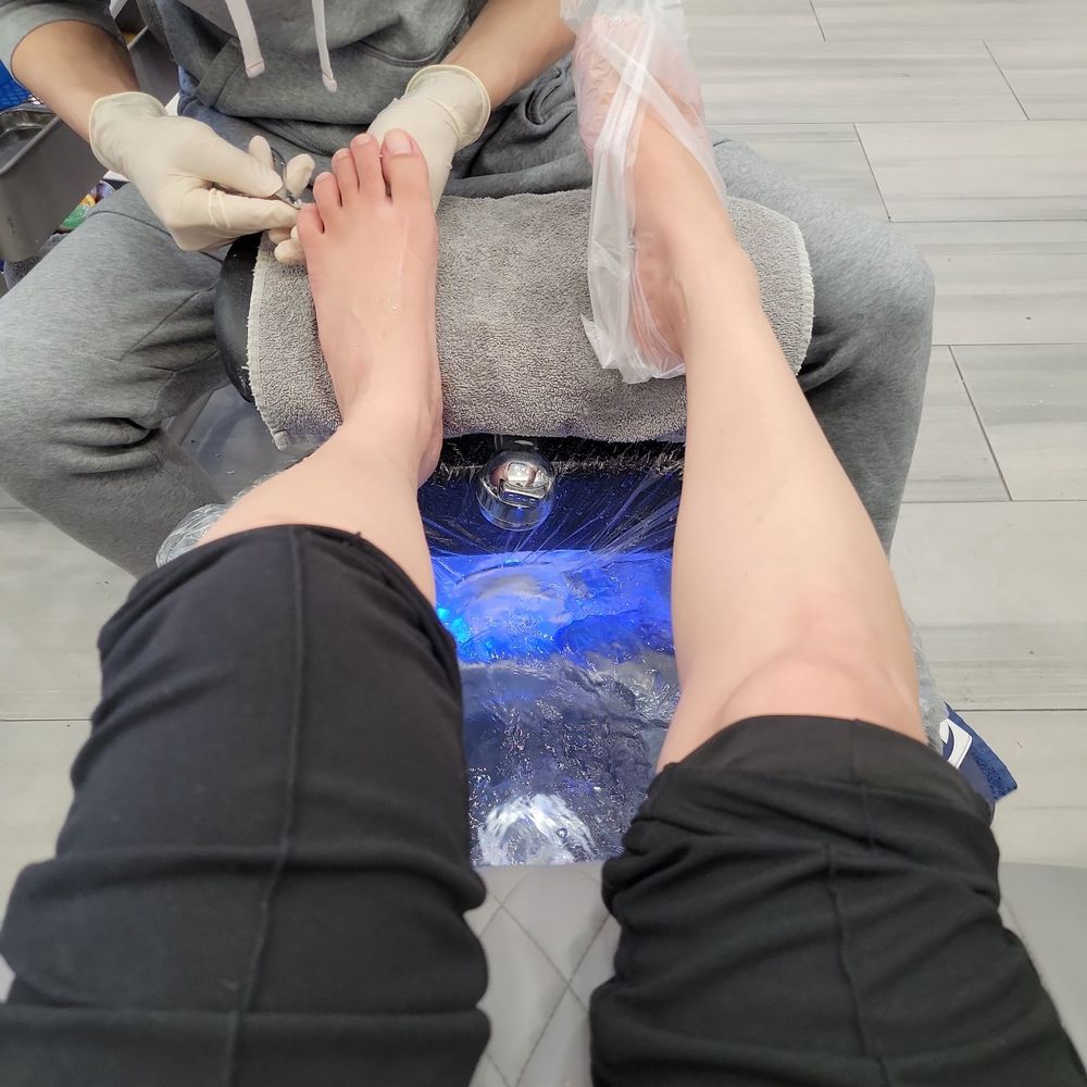 The nail tech did a good job with my nails. I hadn't cleaned the nail beds in awhile. The nail tech did a good job with my nails. I hadn't cleaned the nail beds in awhile.