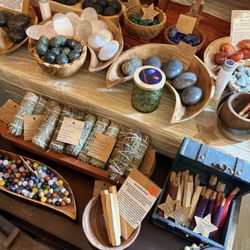 Crystal bowls, palo santo, & sage