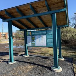 Elizabeth River Trail - New signage at Larchmont Library ERT