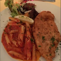 La Riviera - Pollo Milanese and penne Arribiata. So delicious.