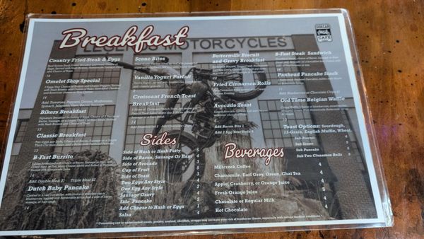 Menu photo 1 Sidecar Café Springville, UT Menu photo 1 Sidecar Café Springville, UT