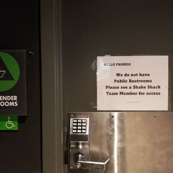 Shake Shack Thayer Street - Staff unlock the restroom for you. Keep your receipt as proof you are a customer. - Fast Food Near Me - Providence, Rhode Island