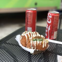 La Preñá Arepas Rellenas - Shrimp and Churrasco