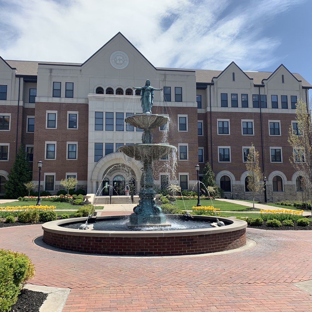 Benedictine College - Ferrell Academic Center and Our Lady of Grace Fountain - Colleges & Universities Near Me - Atchison, Kansas Benedictine College - Ferrell Academic Center and Our Lady of Grace Fountain - Colleges & Universities Near Me - Atchison, Kansas