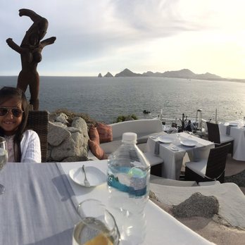 Sunset Monalisa - My daughter enjoying the ambiance with a view - Mediterranean Near Me - Cabo San Lucas, BCS