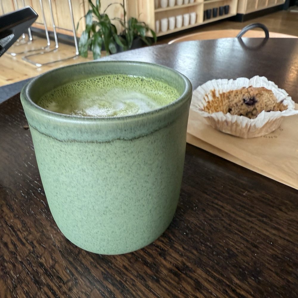Matcha and blueberry muffin Matcha and blueberry muffin