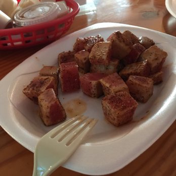 Pop's Raw Bar & Restaurant - Blackened tuna bites, not too spicy. - Seafood Near Me - Buxton, North Carolina Pop's Raw Bar & Restaurant - Blackened tuna bites, not too spicy. - Seafood Near Me - Buxton, North Carolina