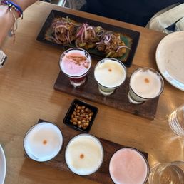 Tostones Pork Tostones and pisco flight Tostones Pork Tostones and pisco flight