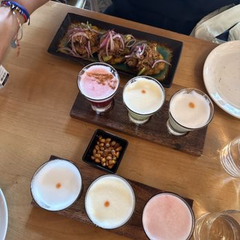 Pisco y Nazca Ceviche Gastrobar - Tostones Pork Tostones and pisco flight - Peruvian Near Me - Reston, Virginia Pisco y Nazca Ceviche Gastrobar - Tostones Pork Tostones and pisco flight - Peruvian Near Me - Reston, Virginia