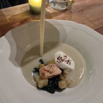 Mama - The Pour - leek soup with salmon - Italian Near Me - Oakland, California Mama - The Pour - leek soup with salmon - Italian Near Me - Oakland, California