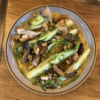 Cafe Lolo - Boy choy and mushrooms - American Near Me - Seattle, Washington Cafe Lolo - Boy choy and mushrooms - American Near Me - Seattle, Washington