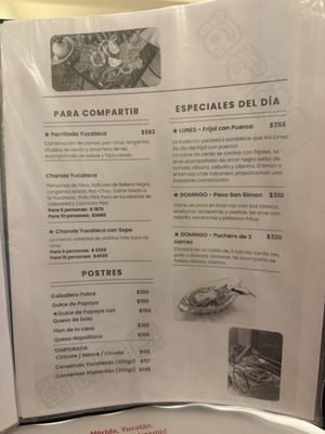 Menu photo 4 Los Almendros Mérida, YUC