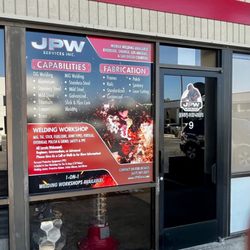 VE Signs - JPW Services Office Location full window advertising