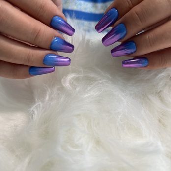 Lush Nails & Spa - Chrome ombré on acrylic - Waxing Near Me - San Marcos, Texas