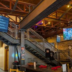 The Angry Goat Pub & Kitchen - Stairs to rooftop patio