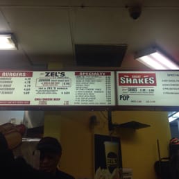 Menu on display.