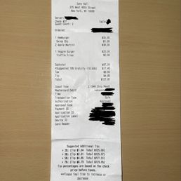 Meal receipt.