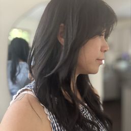 I asked for layer with bangs. It turns out so cute I asked for layer with bangs. It turns out so cute
