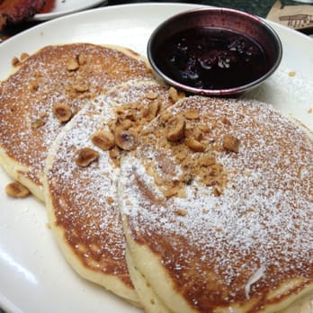 Plums Cafe - Hazelnut pancakes - Breakfast & Brunch Near Me - Costa Mesa, California