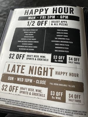 Menu photo 4 Yard House Carlsbad, CA