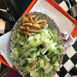 This is how my order came out of the kitchen. When sent back I was advised that was the correct amount of fries.
