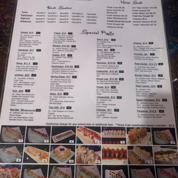 Sushi 4 Reel - Menu - Sushi Bars Near Me - Oceanside, California