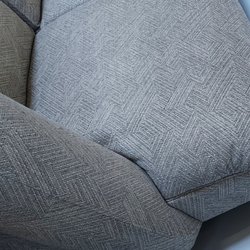 La-Z-Boy Furniture Galleries - Arm rest creasing, padding giving way, ripple along the edge going upward, discolor of the fabric at the top