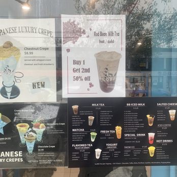 BB Tea - Window Menu - Bubble Tea Near Me - San Francisco, California BB Tea - Window Menu - Bubble Tea Near Me - San Francisco, California