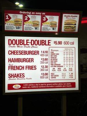 Menu photo 5 In-N-Out Burger Northridge, CA