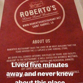 Roberto's River Road Restaurant - Cajun/Creole Near Me - Sunshine, Louisiana