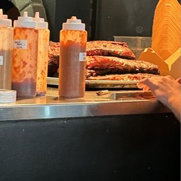 bbq counter, ribs, sauce bbq counter, ribs, sauce