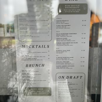 Retreat - Menu as of June 2023 - Cafes Near Me - Seattle, Washington