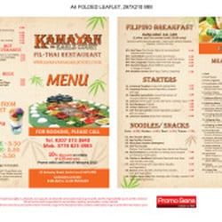 Kamayan Sa Earls Court - Your menu choices