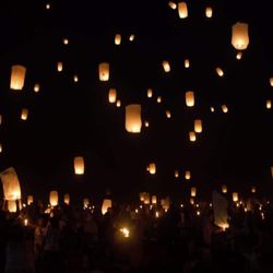 The Lights Fest - Near the end of the gleaming lights. I wish I could post my video when the sky was LIT and glowing!