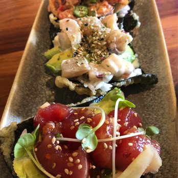 Pacific Catch - Poke tostadas - all 3 - Seafood Near Me - Dublin, California Pacific Catch - Poke tostadas - all 3 - Seafood Near Me - Dublin, California