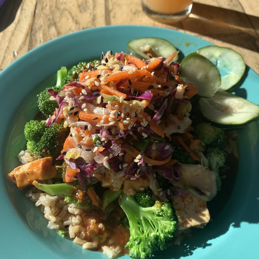 Laughing Planet - Korean BBQ Bowl sauce too salty and the rice was swimming in it. Ask for sauce on side - Vegan Near Me - Reno, Nevada Laughing Planet - Korean BBQ Bowl sauce too salty and the rice was swimming in it. Ask for sauce on side - Vegan Near Me - Reno, Nevada