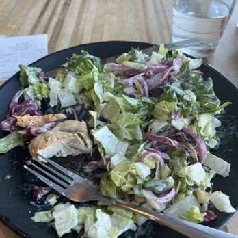 Root Down DIA - House salad with Colorado chicken breast - New American Near Me - Denver, Colorado Root Down DIA - House salad with Colorado chicken breast - New American Near Me - Denver, Colorado
