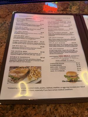 Menu photo 1 Double D's Roadhouse Osage Beach, MO