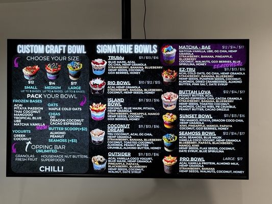 Menu photo 2 Trū Bowl Redlands, CA Menu photo 2 Trū Bowl Redlands, CA