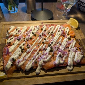 Brookfield Grill - Smoked salmon flatbread. I could've just eaten that. - Steakhouses Near Me - Brookfield, Connecticut Brookfield Grill - Smoked salmon flatbread. I could've just eaten that. - Steakhouses Near Me - Brookfield, Connecticut