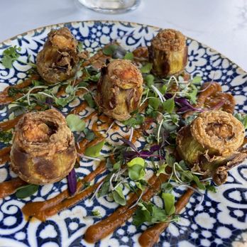 The 908 - Goat Cheese Stuffed Artichoke Flowers - New American Near Me - Long Beach, California The 908 - Goat Cheese Stuffed Artichoke Flowers - New American Near Me - Long Beach, California