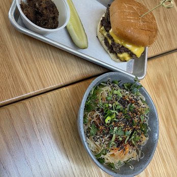 Loro Asian Smokehouse & Bar - *Sesame Rice Noodles**Double Smash Burger* - Asian Fusion Near Me - Houston, Texas Loro Asian Smokehouse & Bar - *Sesame Rice Noodles**Double Smash Burger* - Asian Fusion Near Me - Houston, Texas