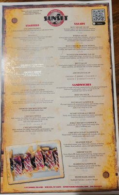 Menu photo 3 Sunset Bar & Grill Wilson, NY Menu photo 3 Sunset Bar & Grill Wilson, NY