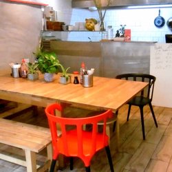 Sushi & More - Order at the counter ... nice dining area with lots of condiments
