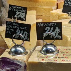 Husmans Deli, Östermalmshallen - Cheeses at the Husmans Deli, Östermalmshallen
