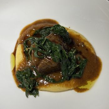 Birdie's - BRAISED WAGYU SHORTRIB WITH POLENTA TURNIP GREENS - French Near Me - Austin, Texas