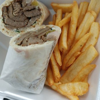 Acropolis - Gyro wrap with extra meat, and steak fries. Love it - Greek Near Me - Metairie, Louisiana