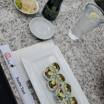 Sushi Teri House - a plate of sushi and a glass of water - Japanese Near Me - Santa Barbara, California Sushi Teri House - a plate of sushi and a glass of water - Japanese Near Me - Santa Barbara, California