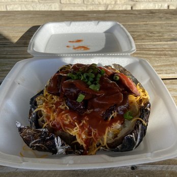 Killian's Meat Market, Deer Processing, Taxidermy & BBQ - Sausage baked potato - Butcher Near Me - Hempstead, Texas