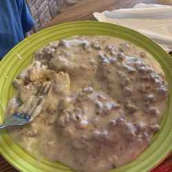 Biscuits and gravy!  Amazing!